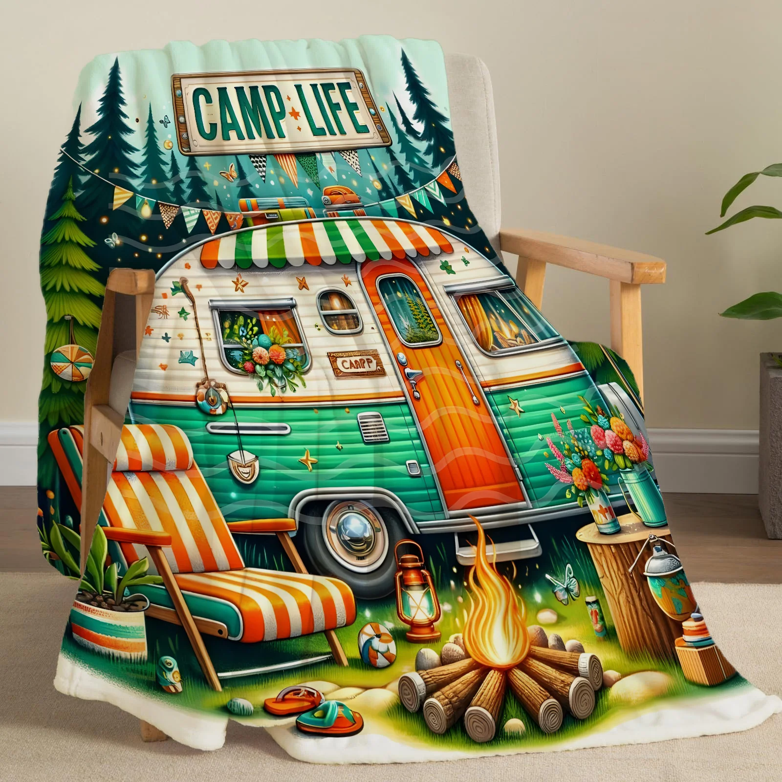 

Flannel Throw Blanket Print Blanket Super Soft Cozy Nap Blanket for Bed sofa Office Travel Machine Washable Perfect Home Gift