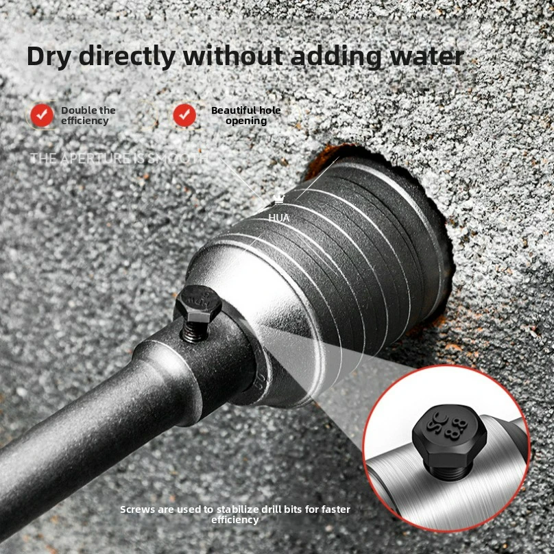 Kit sega a tazza per calcestruzzo 10 pezzi Punta da trapano per mattoni Sega a tazza portatile resistente agli urti per muro di cemento fognario 2025 nuovo