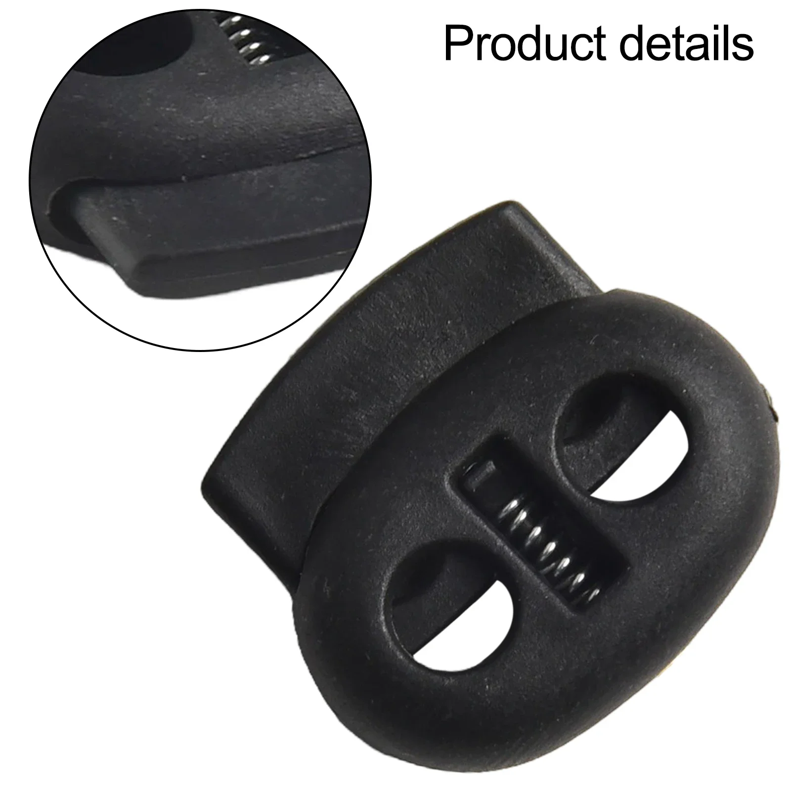 Botão cabo rolha alternar cordão com capuz 20mm cor preta cordão parar para cadarços mochila cabos