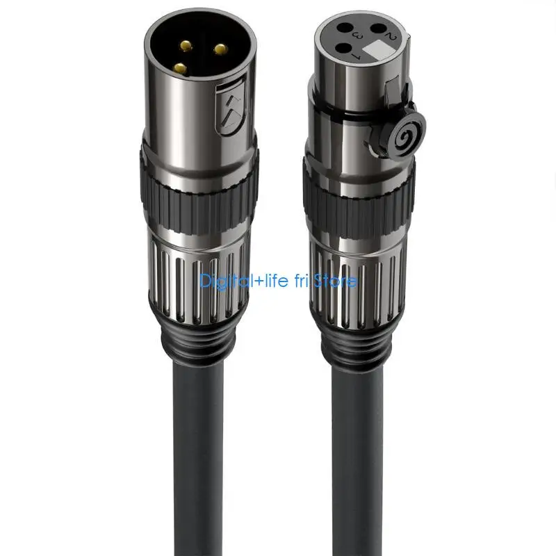 E06D Professional 3Pin Male to Female Microphone Cable OFC Adapter Cord High Durability for Mixing Consoles