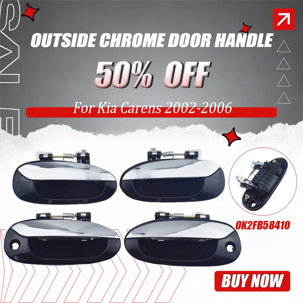 For 2002-2006 Kia Carens Outside Chrome Door Handle Front / Rear Left / Right 0K2FB-58410 0K2FB-59410 0K2FB-72410 0K2FB-73410