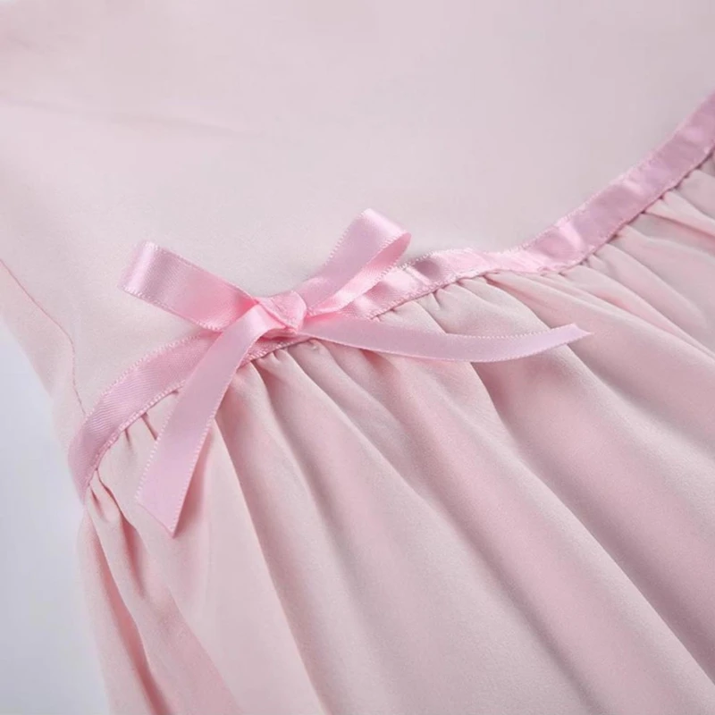 Sweet Girl Bow Pleated Mini Skirt Summer Women's Simple Short Style y2k clothes Meat Covering A-line Casual Skirt Pink Skirt - Image 5