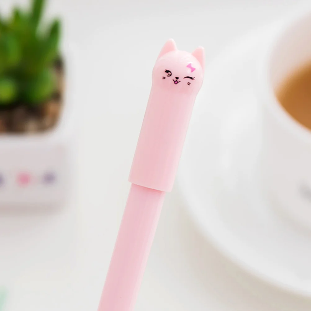 

18pcs Kawaii Cat Pens Wear-Resistant Smooth Tip For Office School Use Multi-Function Sign Pens Household Writing Supply