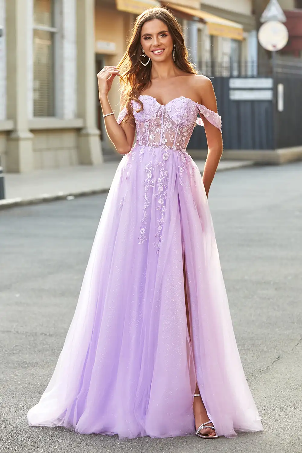 Robe de soirée longue en tulle pour femme, robe de Rhdos nu, robe trapèze, tenue de soirée élégante, appliques florales, quelle que soit la chérie initiée, 2024