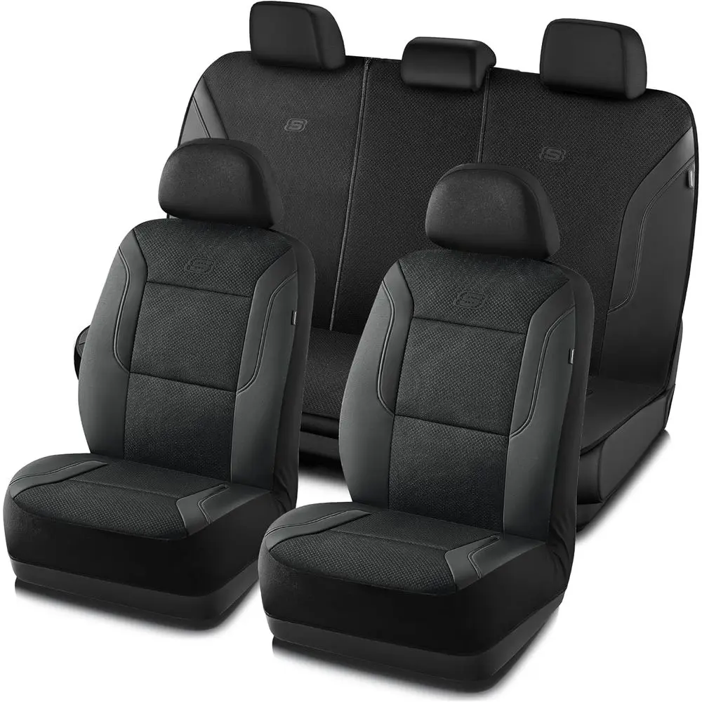 Universal Air-Cooled Mesh Seat Covers for Enhanced Comfort in Cars, Trucks, and SUVs - Black