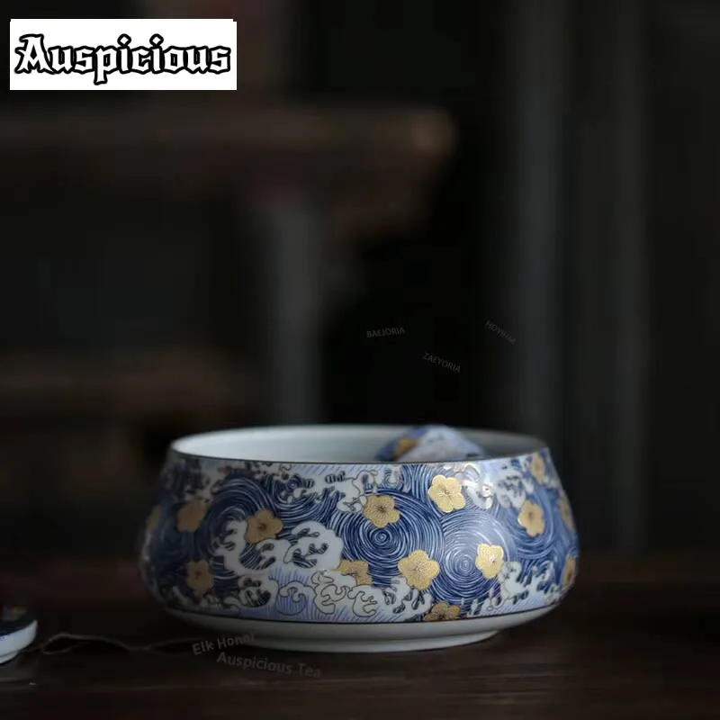 Starry Sky Enameled Color Large Bowls For Chinese Tea Wash Ceramic Kungfu Water Washed Bowl Multifunctional Teaset Accessories