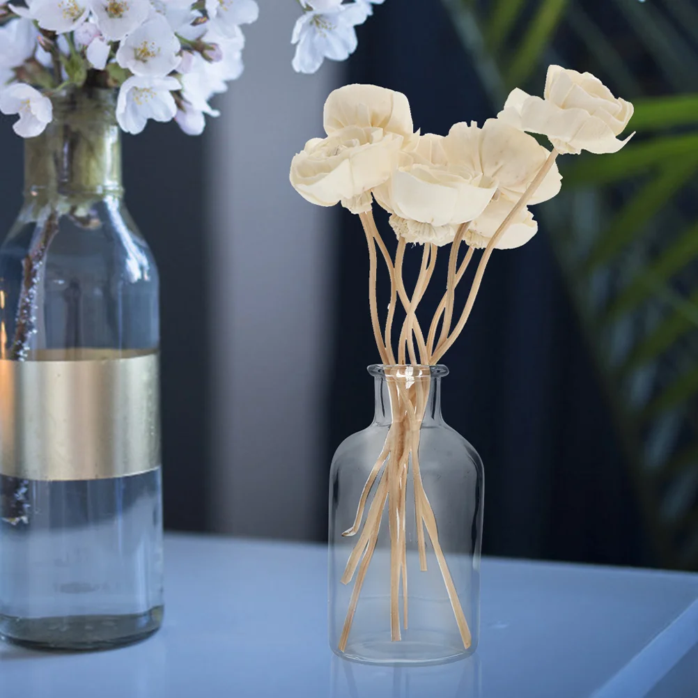 6 Stück Rattan Sticks Öl Aroma therapie Diffusor essentielle getrocknete Blume Pfingstrosen künstliche Blumen