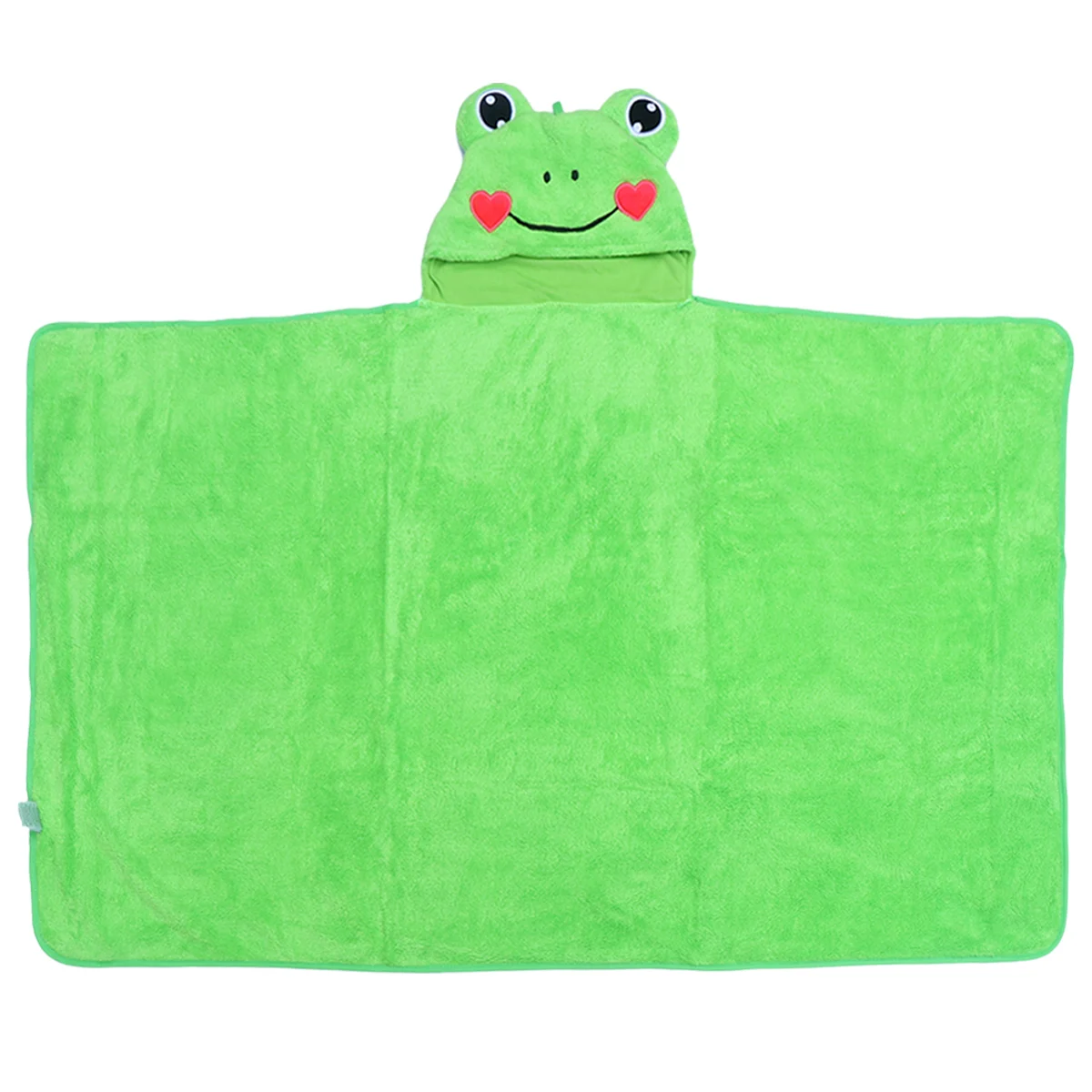 Baby Bath Towels Children's Coral Fleece Frog Cartoon Bathrobe for Kids Green Toddler