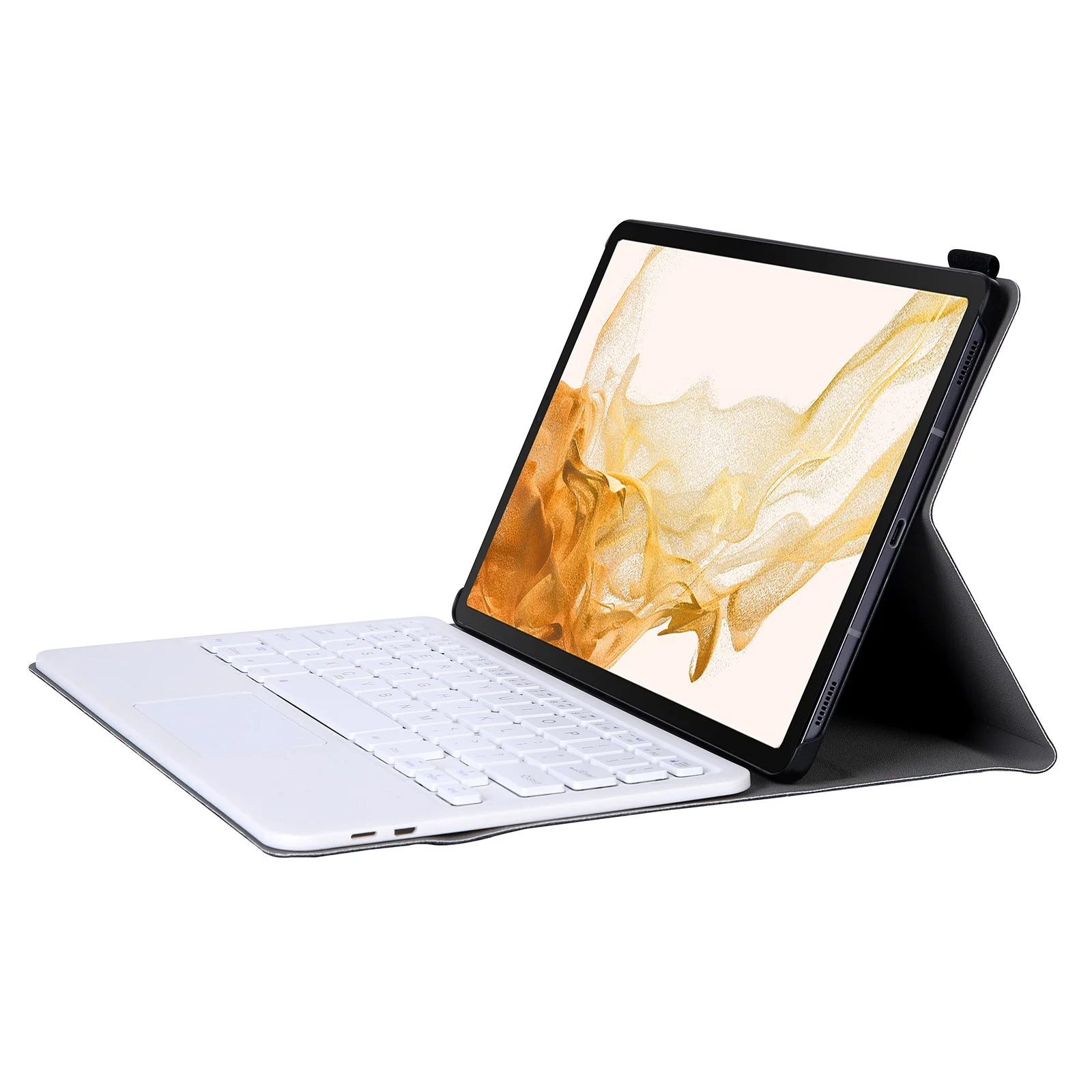 삼성 갤럭시 탭 S8(2021) SM-X700/X706용 A700-A 초박형 가죽 태블릿 보호 커버 + 블루투스 호환 키보드