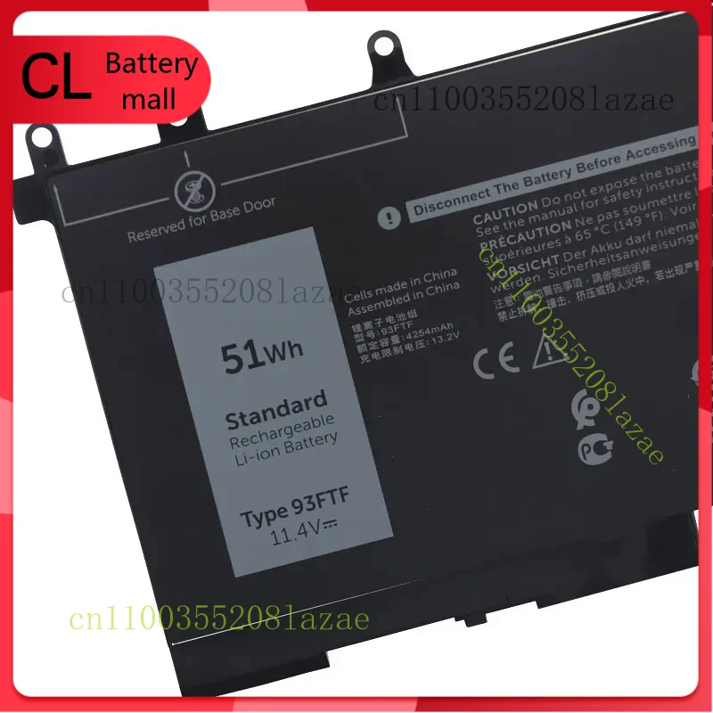 بطارية جديدة 93FTF D4CMT 83XPC ForDell Latitude E5280 E5290 E5480 E5580
