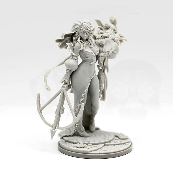 Kits de modèles en résine 38mm, figurine beauté incolore et auto-assemblée A-2196