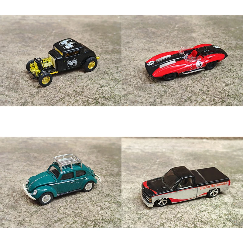 

M2 1：64 Dodge Challenger Mustang Moon Eye Camaro Pickup Van Alloy Model Collect Ornaments