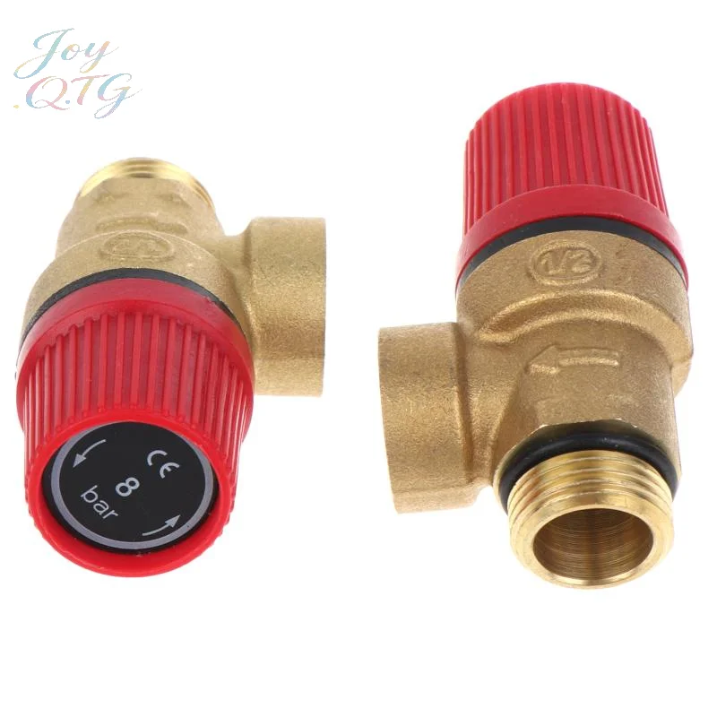 Hot 1pc Brass Safety Valve Drain Relief Switch 1/2 Inch DN15 For Solar Water Heater Inner & Outer Wire Brass Safety Valve 1/2