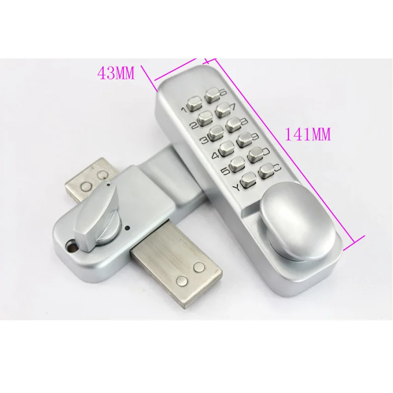 LACHCO Mechanical Code Lock Machinery Keypad Password Door Lock Latch Zinc Alloy Glass Door L18005