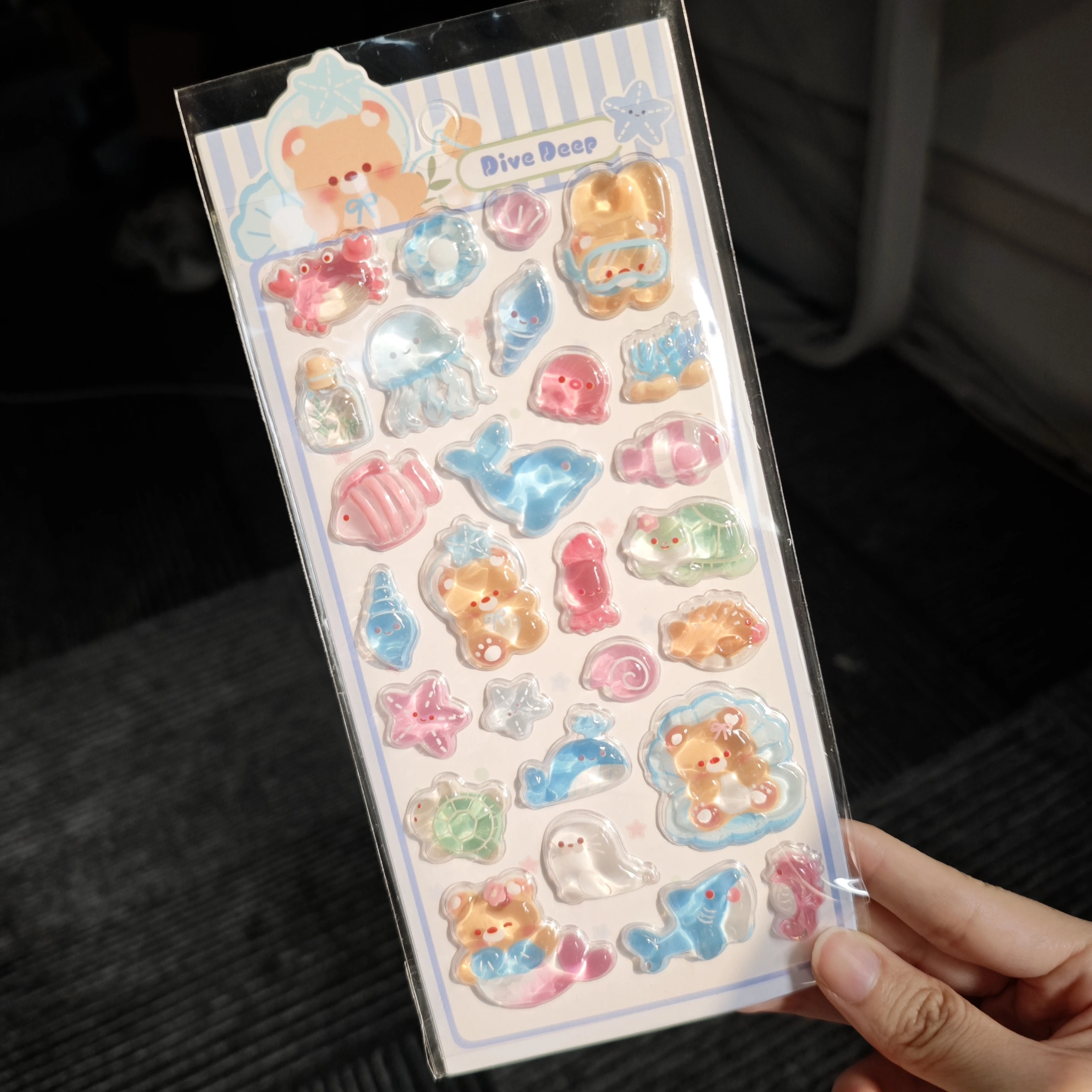 

Kawaii 3D Cartoon Teddy Bear Rabbit Relief Crystal Sticker for Scrabooking Cute DIY Phone Case Sticker School Stationery Supply