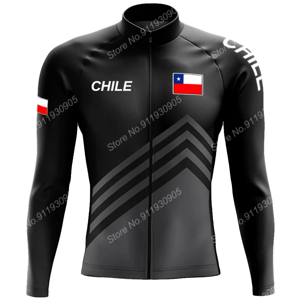 2022 Chile National Team Cycling Jersey Set Men Summer Long Sleeve Clothing Suit MTB Bike Road Pants Bib Maillot Ropa Ciclismo