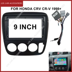 9 Inch Fascia For Honda CRV CR-V 1998+ Car Radio Android MP5 DVD GPS Player Kit Panel Casing Frame 2Din Stereo Dash Board Cover