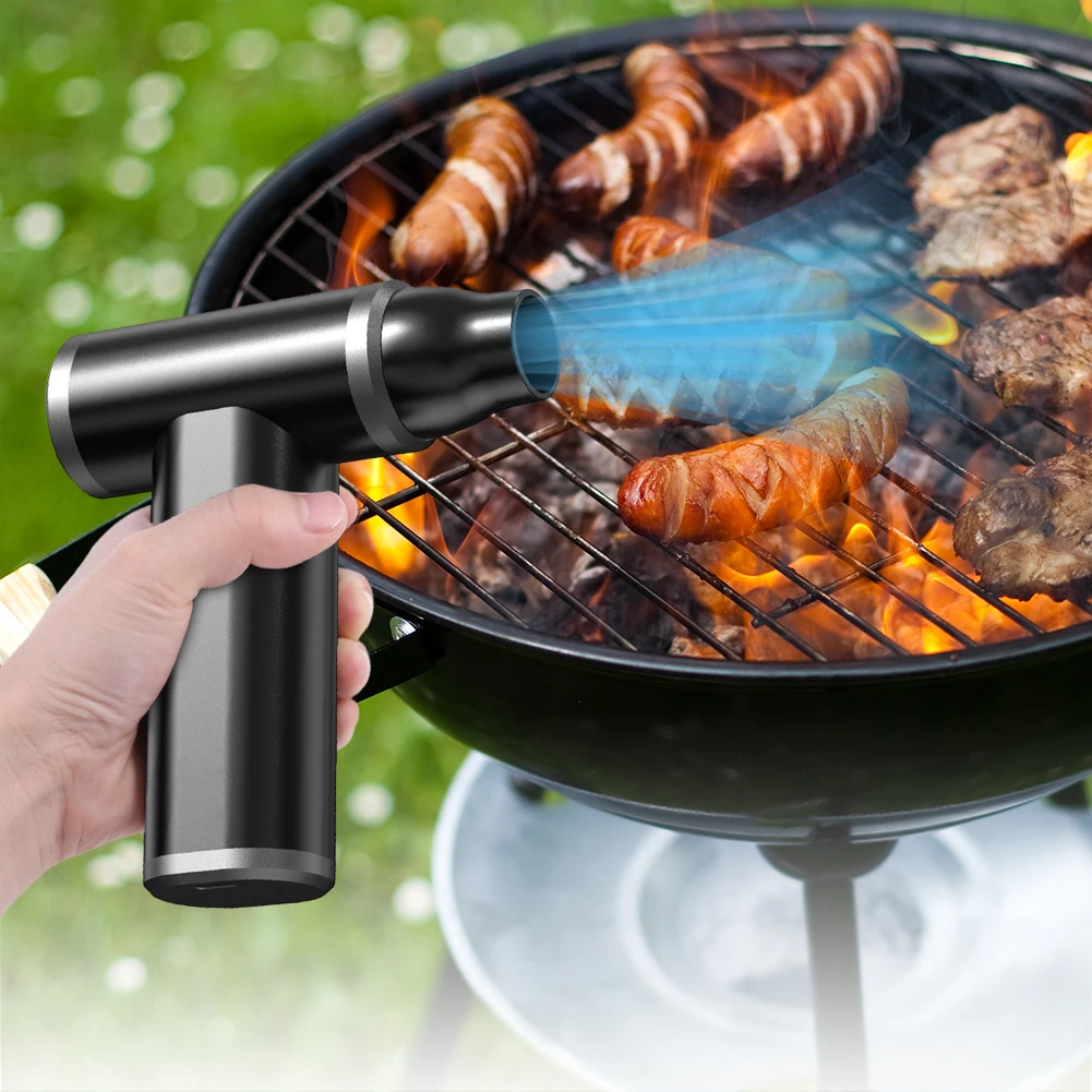 Rechargeable Compressed Air Duster with Type-C Charging 80W Powerful Motor for PC Keyboard Camera Cleaning Portable design