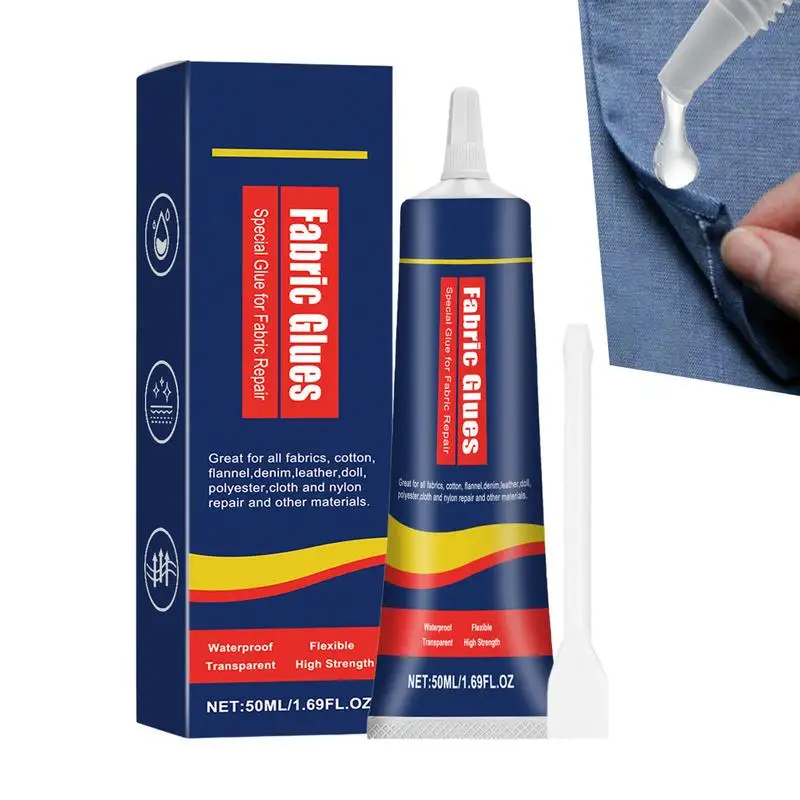 

Fabric Glue Permanently Washable Glue 50ml Fabric Liquid Glue 24 Hours Drying And Waterproof Works On All Fabrics Accessories