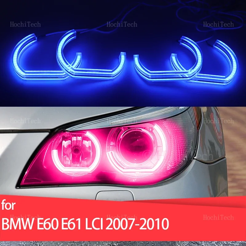 

4x DTM App control LED Angel Eyes Bulb Ring RGB Lamp for BMW E60 E61 520i 525i 530i 540i 545i 550i M5 facelift 2007-2010