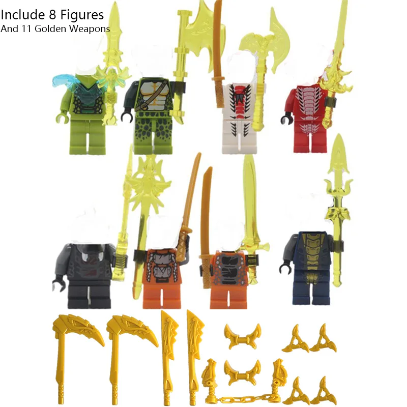 Bloques de Construcción, Figura de Ninja, Basilisk, Pythor, Fangtom, Skales, Acidicus, Skelidors, Muñeco de Anime, Ladrillos de Juguete para Niños, Regalos