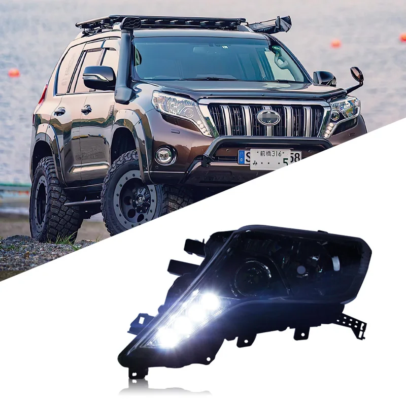 

Car LED Front Lamp Headlight For Toyota Land Cruiser Prado FJ150 2014 2015 2016 2017 Accessories