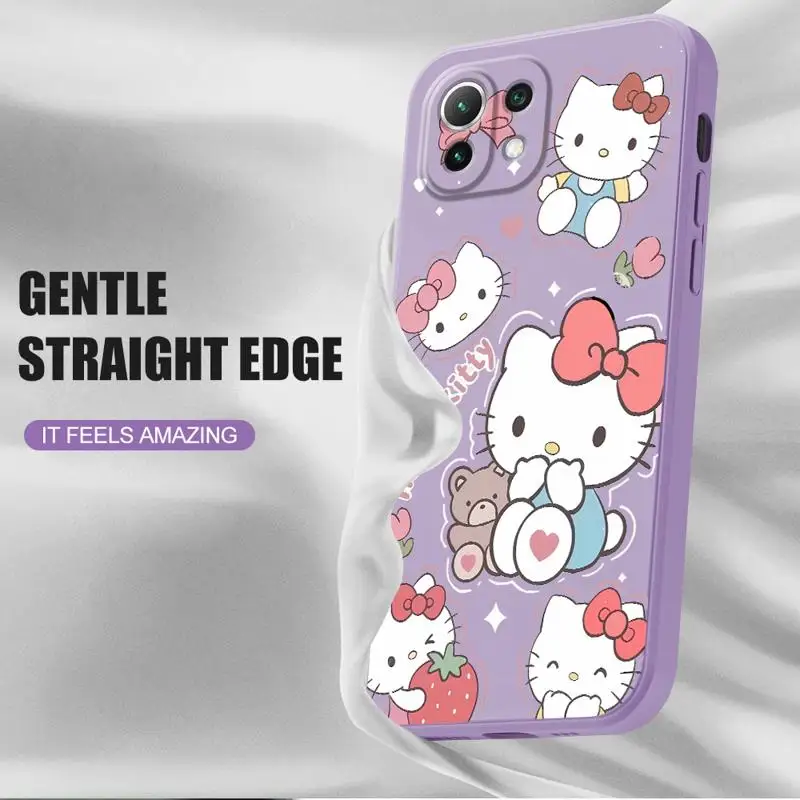 Sanrio-Bonita funda de teléfono con melodía Kuromi, carcasa suave de silicona para Xiaomi Mi 11 Lite, 5G, 10 Lite, 12, 10T, 12T, 11T Pro, 13T Pro