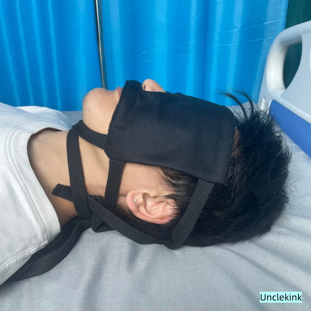 Medical Black Cotton Sleep Eye Mask Breathable Soft Light Blocking for Sleeping Travel & Hospital Nursing Washable Eye Cover
