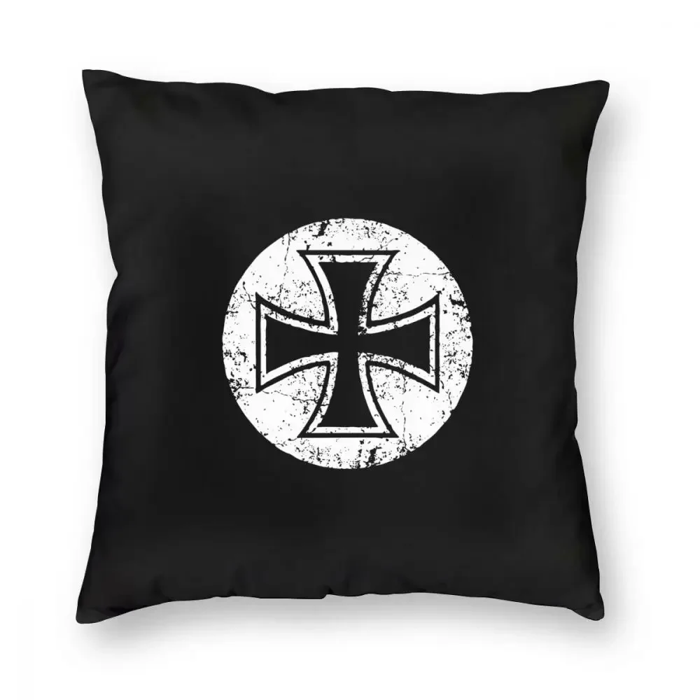 German Iron Cross Templar Knight Throw Pillow Cover Polyester Throw Pillow Germany Flag Custom Cushion Covers