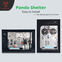 BIGTREETECH Panda Shelter 3D Printer Enclosure with Built-in Temp&Hum Meter Easy To Install for Bambu Lab A1 3D Printer Parts