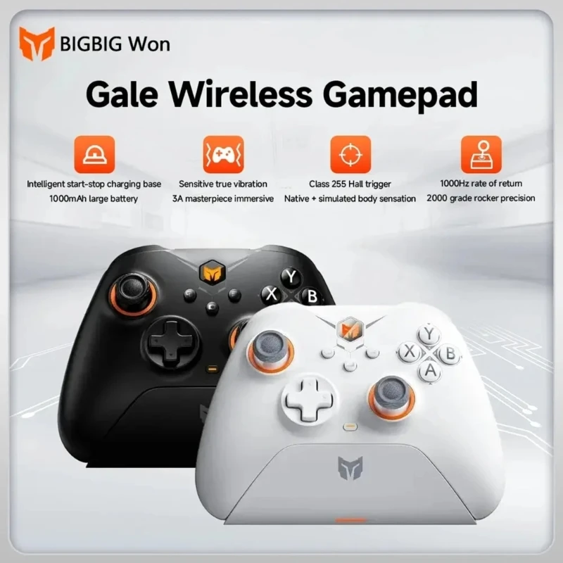 

BIGBIG Won Gale беспроводные игровые контроллеры, игровой геймпад с зарядной док-станцией для коммутатора ПК iOS Android 10/11