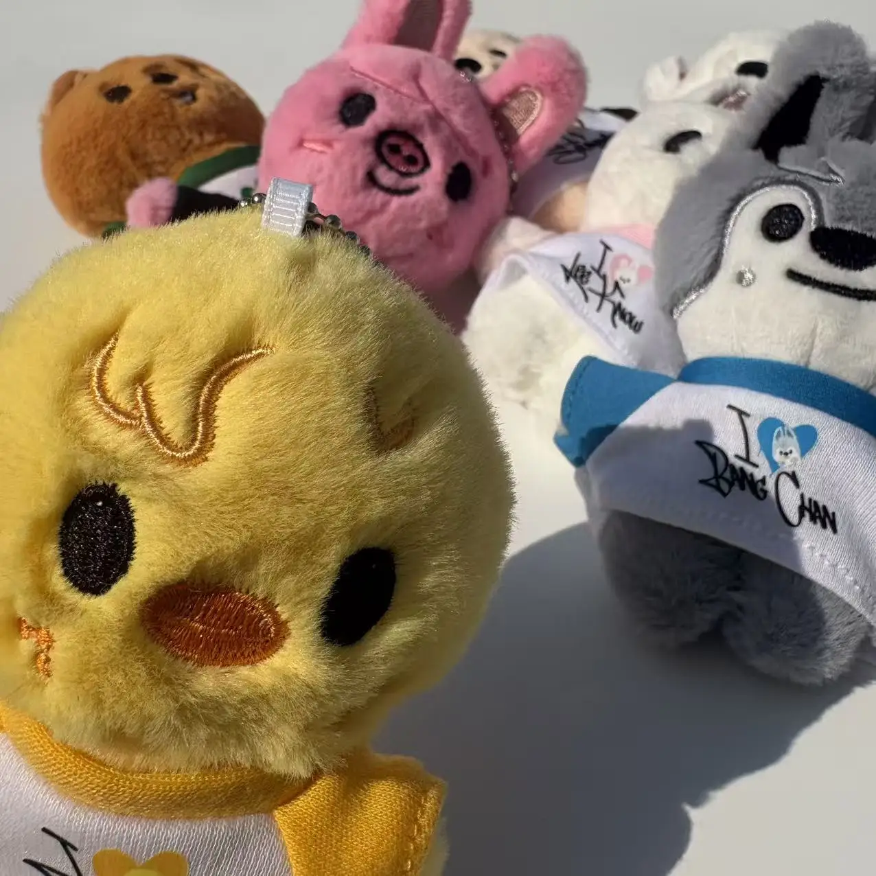 New SKZOO Stray Kids Keychain Color T-shirt Cartoon Plush Animal Doll Kawaii Children Adult Fans Gift SKZ Fans Collection