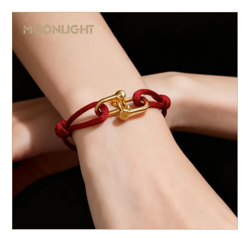 MOONLIGHT Classic Adjustable U-Shape Charm Bracelets for Women High Quality Silk Rope Bracelet Female Jewelry Gifts Wholesale