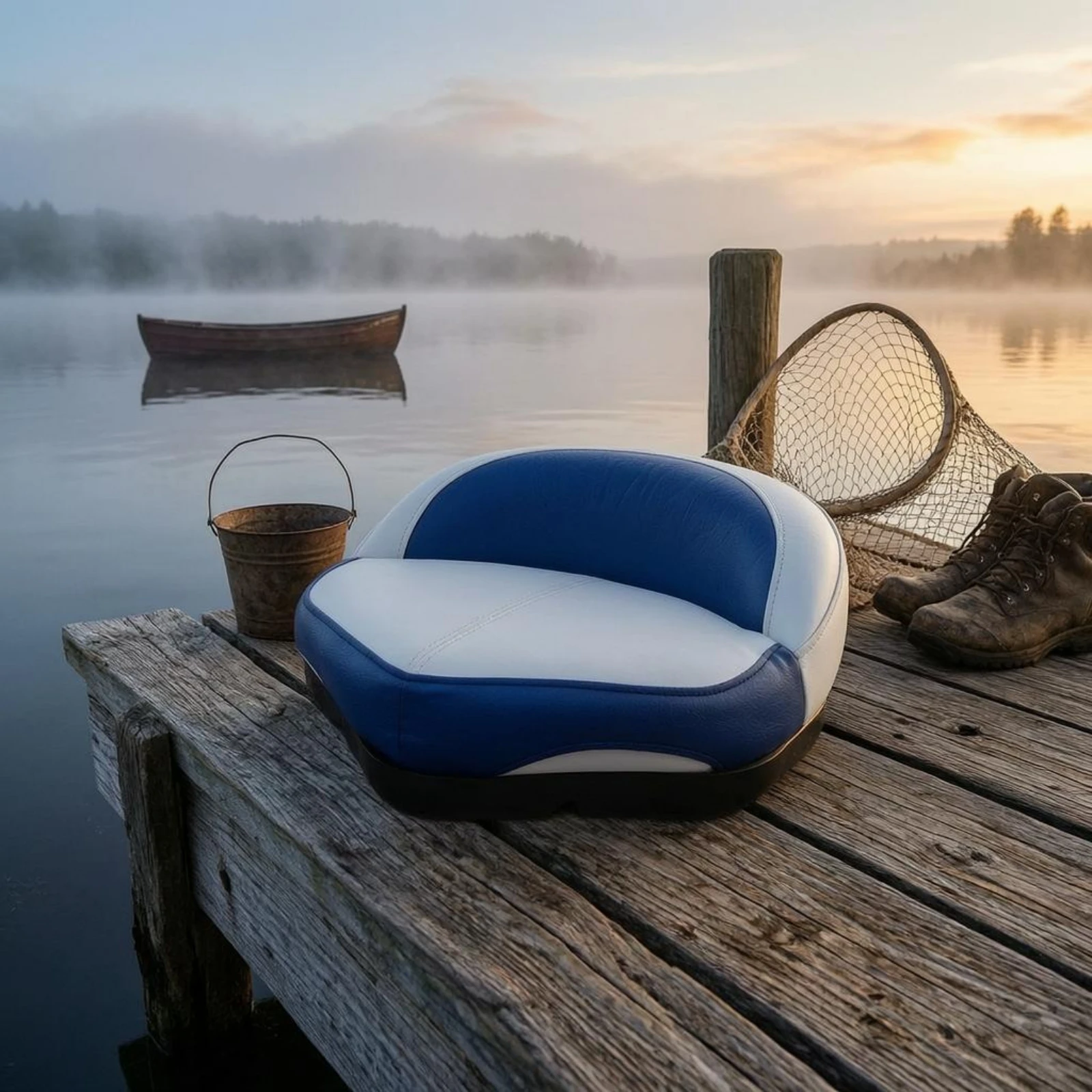 Fishing Boat Seat Padded Comfort Boat Fishing Seat Watercraft Seating Rounded Triangular Resistant