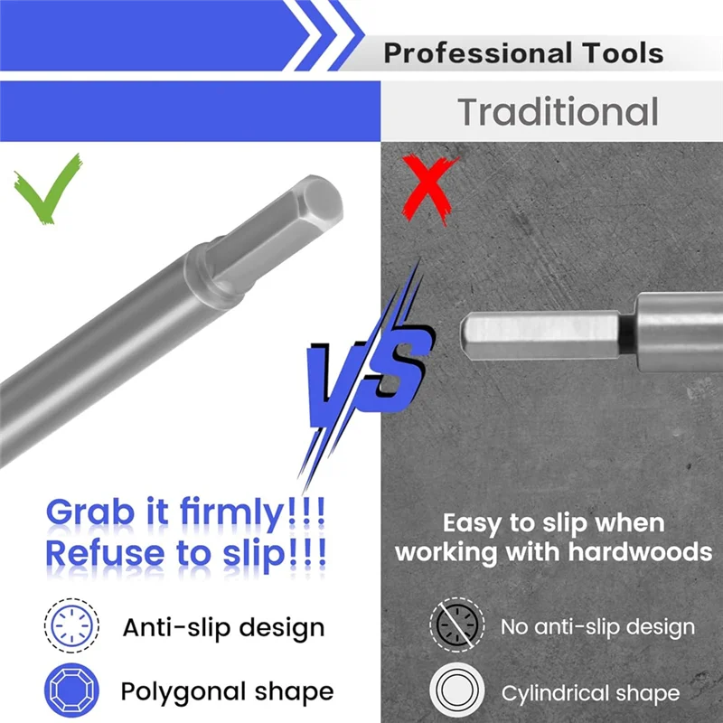 Abko-para 3/8", extensão de serra de furo-2 peças 7 "e 10" extensão de broca para adicionar mais de 5-3/4 a 8-3/4 polegadas de profundidade de perfuração, broca