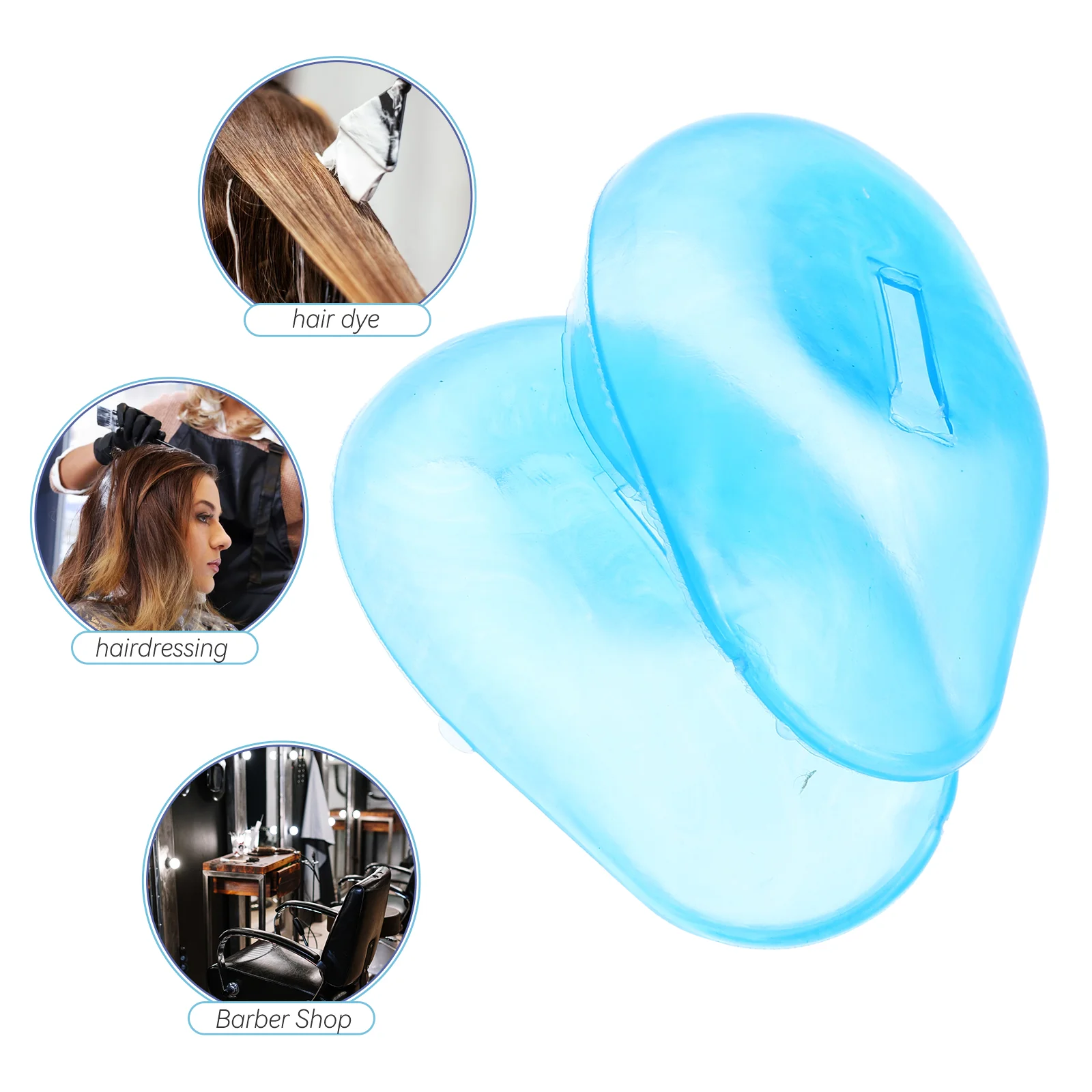 2 Pcs Silicone Ear Cover Waterproof Salon Shield Caps Baby Easy Cleaning Reusable Hairdye Water Noise