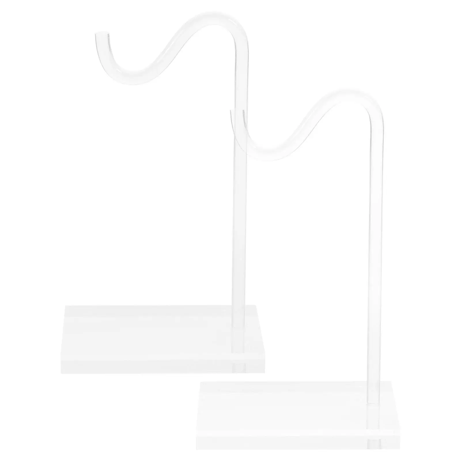 

2Pcs Acrylic Jewelry Organizer Rack Compact Desktop Earring Necklace Display Holder Storage Stand for Dressing Table