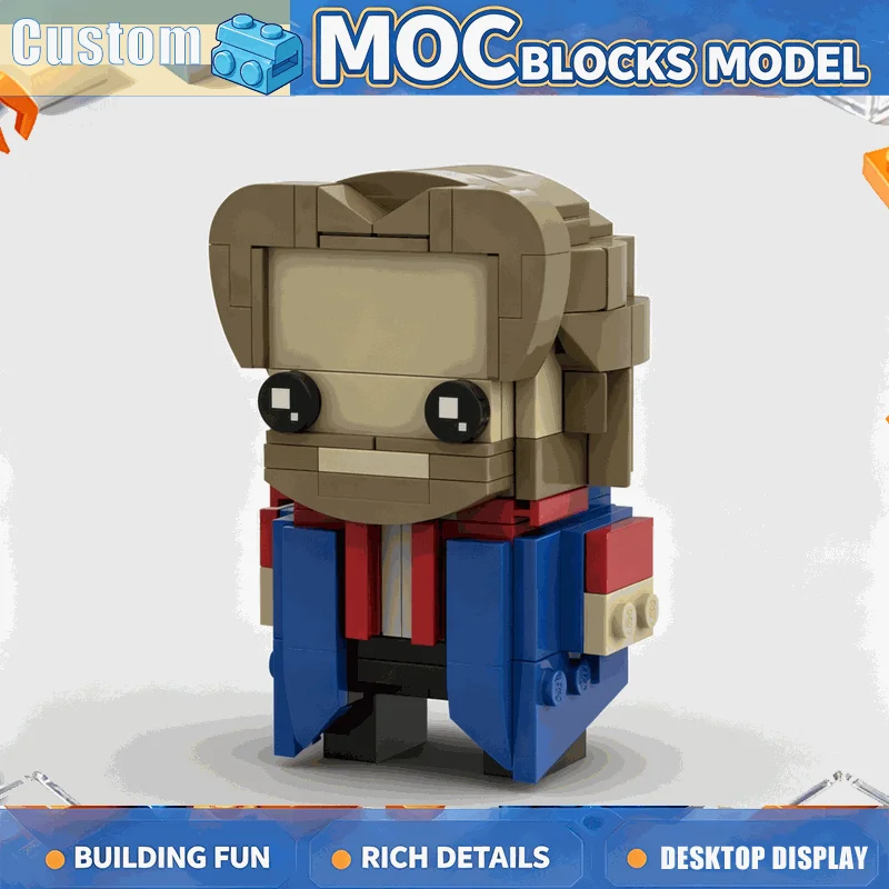 152PCS MOC Custom Block Figure Chibi Hero Model Creative Building Blocks DIY Assembly Educational Toy Collection Home Decoration