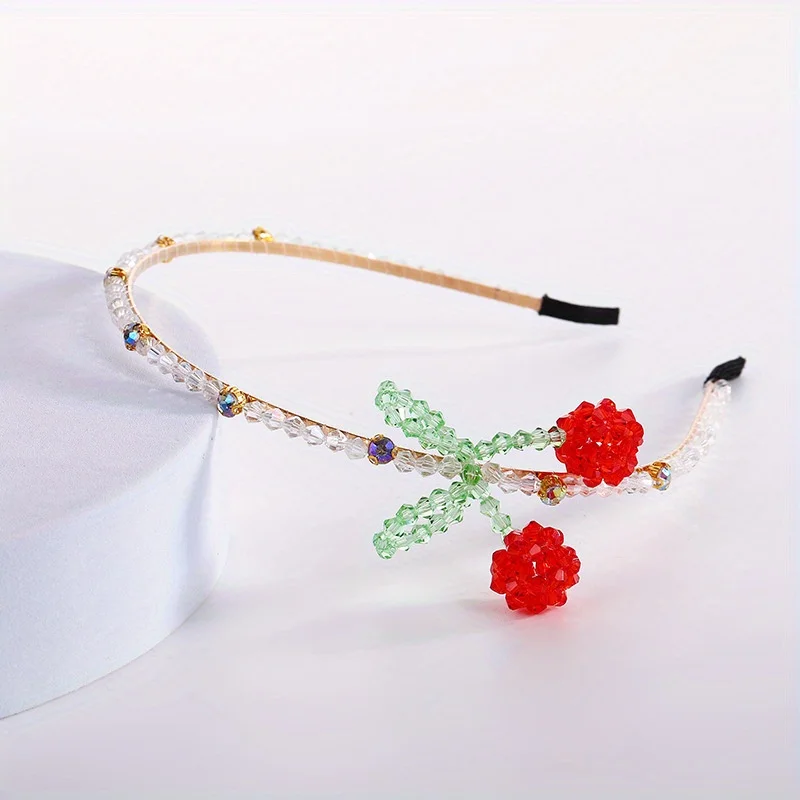 

Princess Headband for Women Girls, Sweet Crystal Floral Design Romantic Hair Hoop for Daily Banquet Spring Summer Accessories