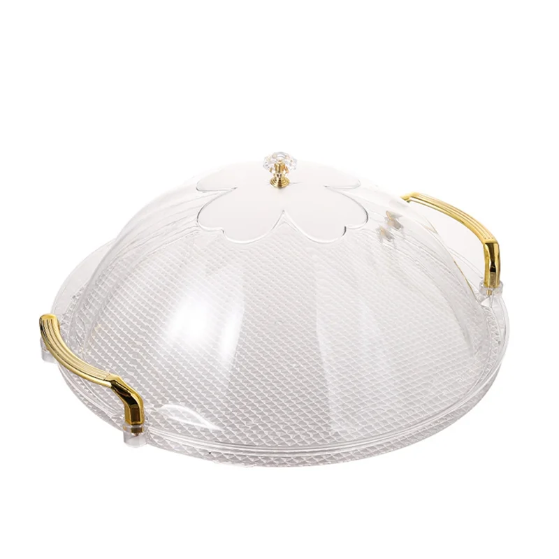 

AA50-Cake Stand, Round Tray With Lid, Multipurpose Tray With Handle For Tea Breakfast Office Coffee Table