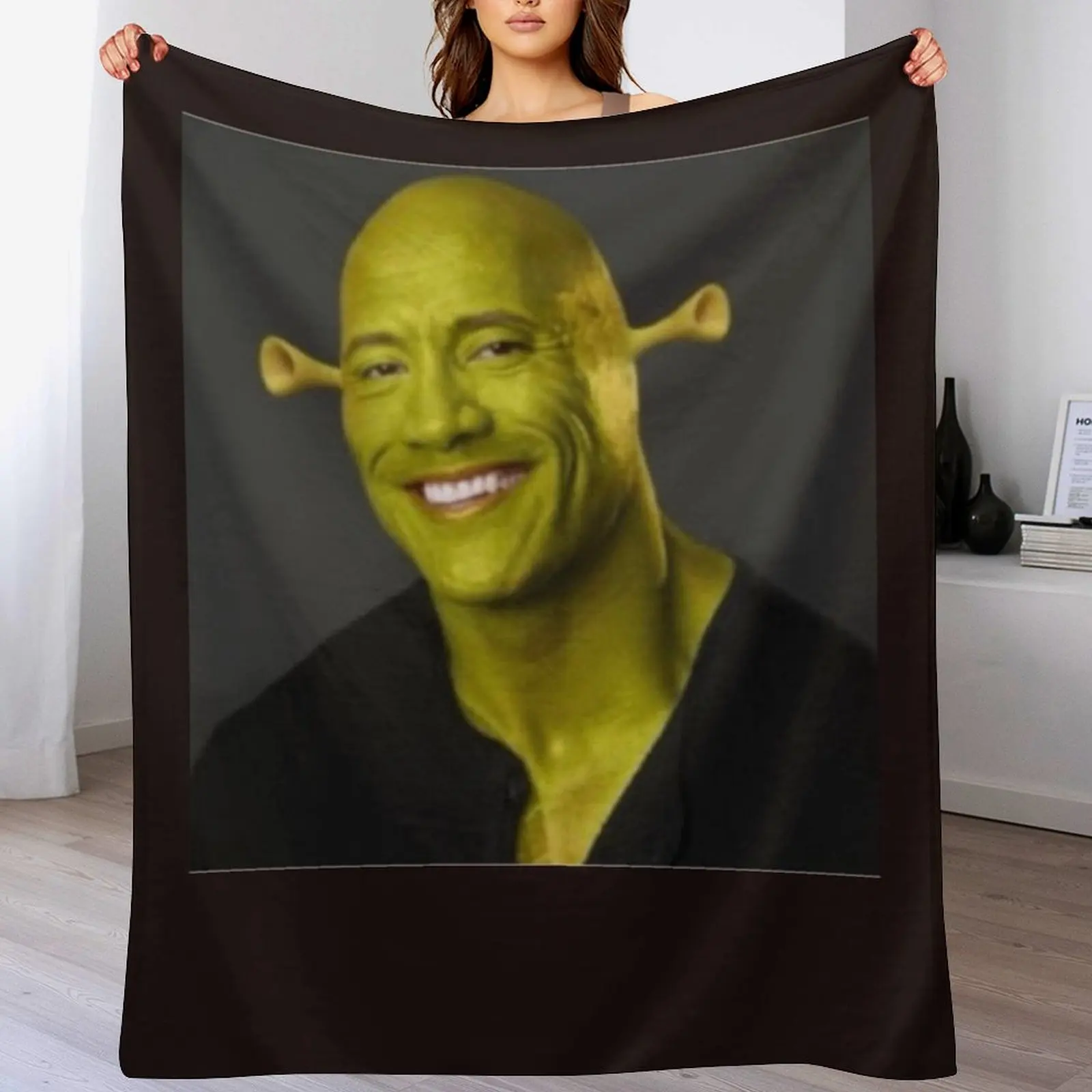 

Dwayne &x27;The Shrok Johnson Classic T-Shirt Throw Blanket Baby Cute Plaid christmas gifts Loose Blankets