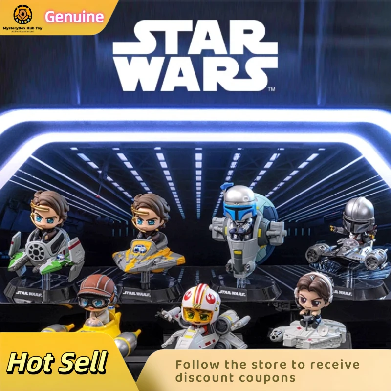 Juguetes calientes genuinos Star Wars Darth Vader Boba Fett Cosbi Rider Series Individual/juego coleccionable Linda estatuilla Fans regalo de Navidad