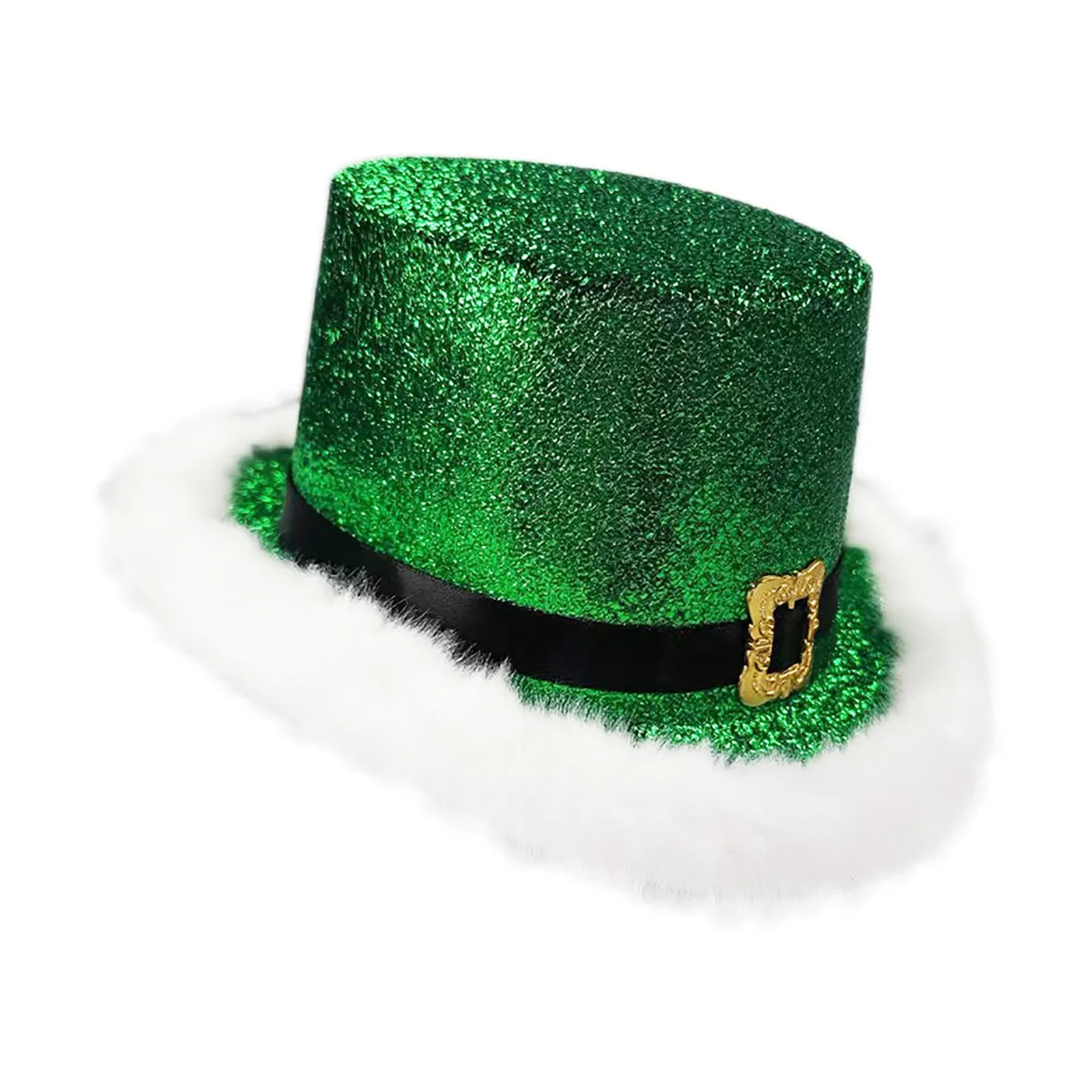 Sombrero de copa de elfo de Navidad, sombrero de Papá Noel con ala de felpa para mujeres y hombres, accesorios de fotografía para fiestas y festivales de Navidad, 1 ud.