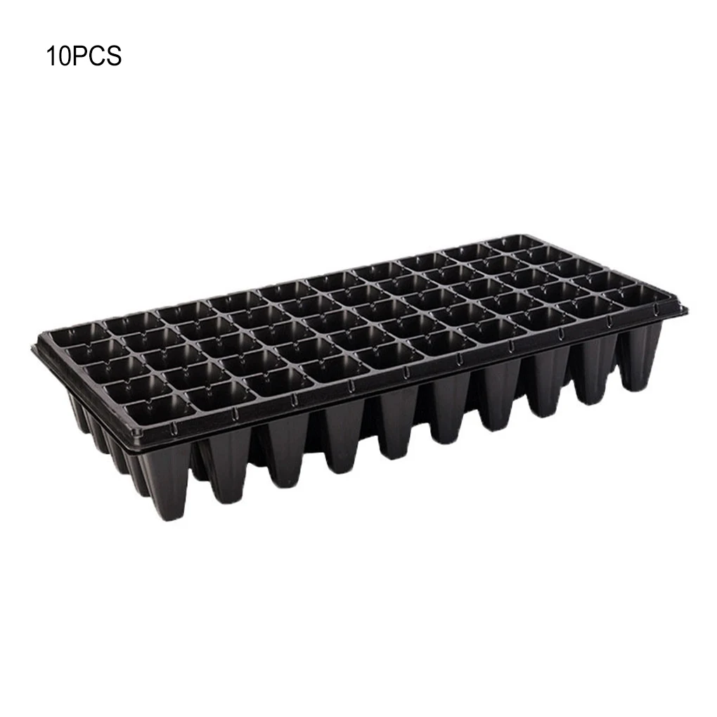 10ชิ้นกระถางต้นไม้ในห้องปฏิบัติการสำหรับต้นกล้าที่เรียบร้อยถาด Grow ของพืชทำจากพีวีซี Grow เพาะชำ