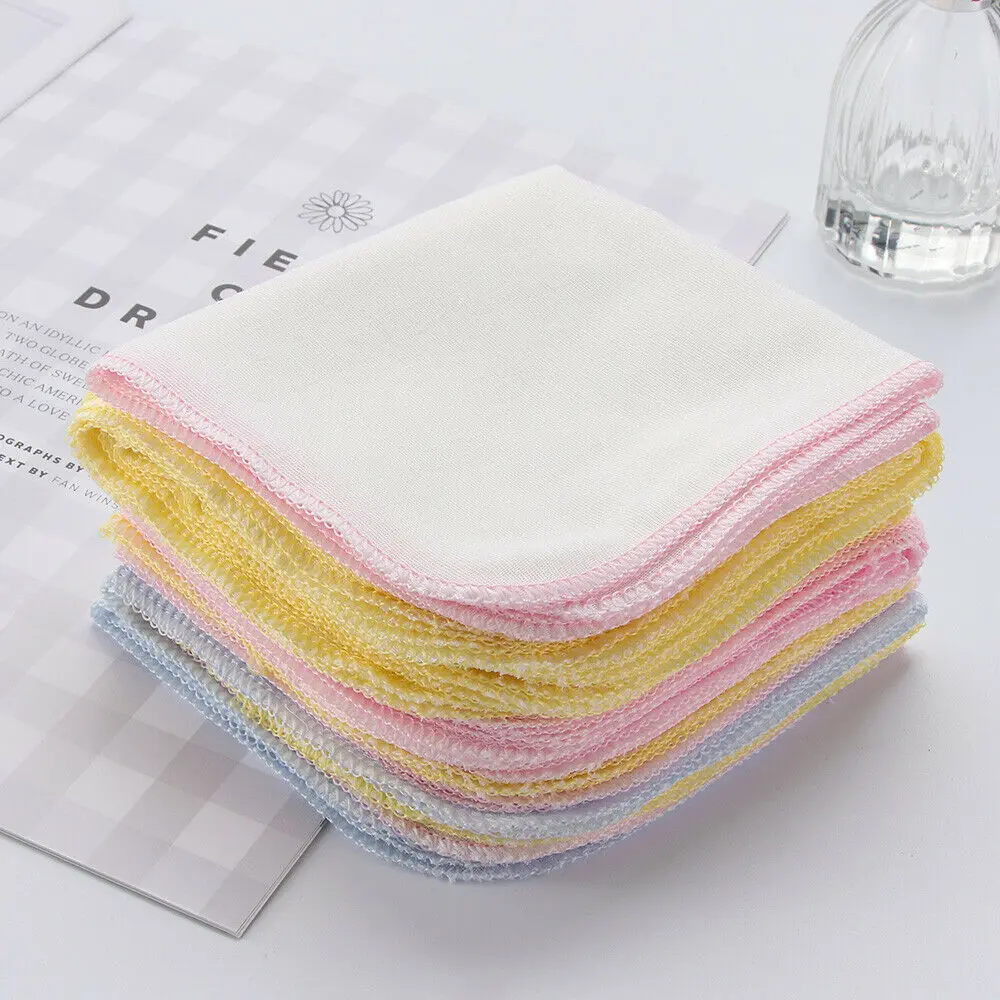 10pcs Soft Face Refresh Clean Towel Ultra-thin Harmless Cotton Muslin Cloth Makeup Remover Facial Cleansing Pad Skin Care Tool