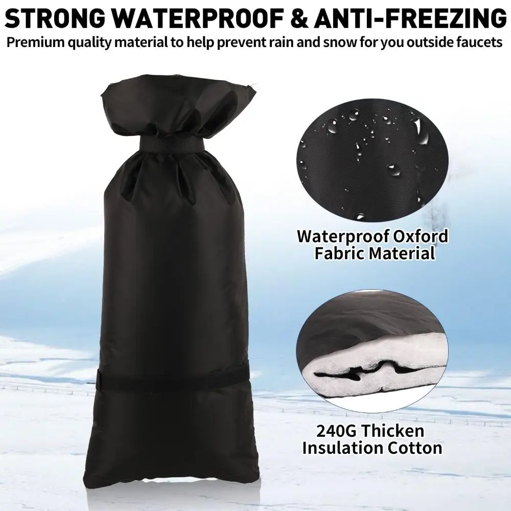 

Thicken Faucet Antifreeze Cover Universal Multiple Sizes Faucet Tap Cover Waterproof Oxford Cloth Faucet Insulation Cover
