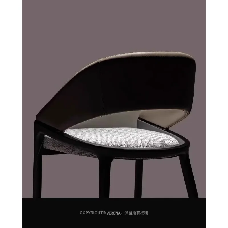 Elegante silla De Comedor italiana De madera maciza con respaldo, diseño minimalista para hogares y restaurantes modernos Sillas De Comedor