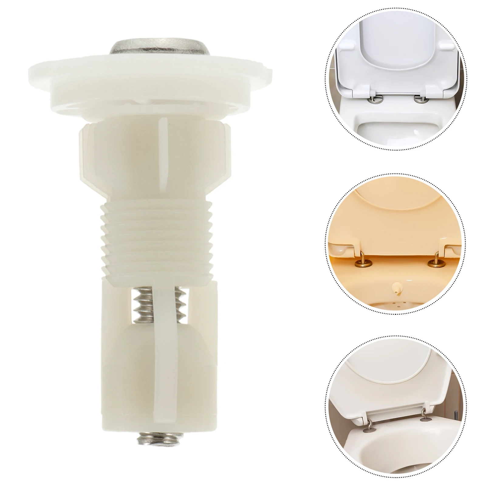 

2 Sets Toilet Cover Screws Nylon Expansion Parts Fits Most St Toilet Lid Hinges Fixing Hardware Durability Practical Long
