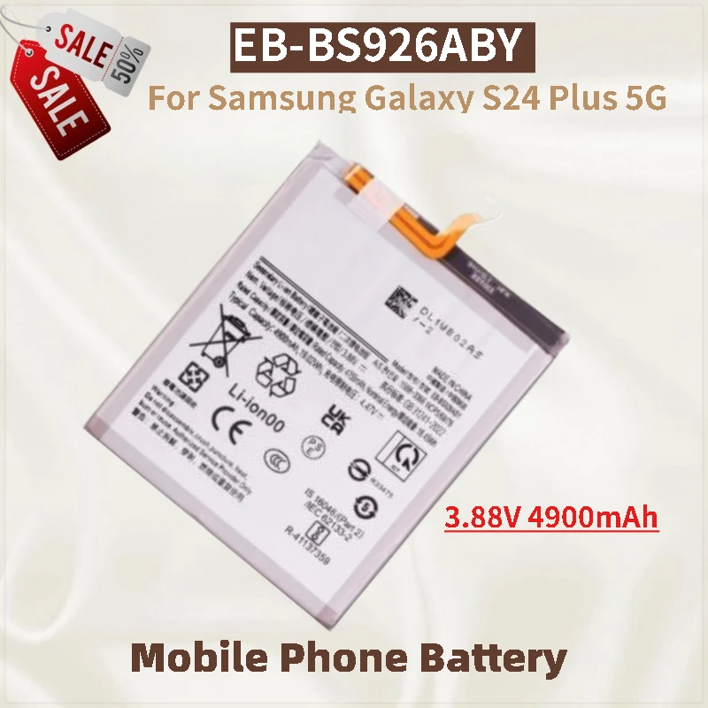 

Phone Battery 3.88V 4900mAh EB-BS926ABY For Samsung Galaxy S24 Plus 5G S926 Replacement Battery Brand-New High Quality