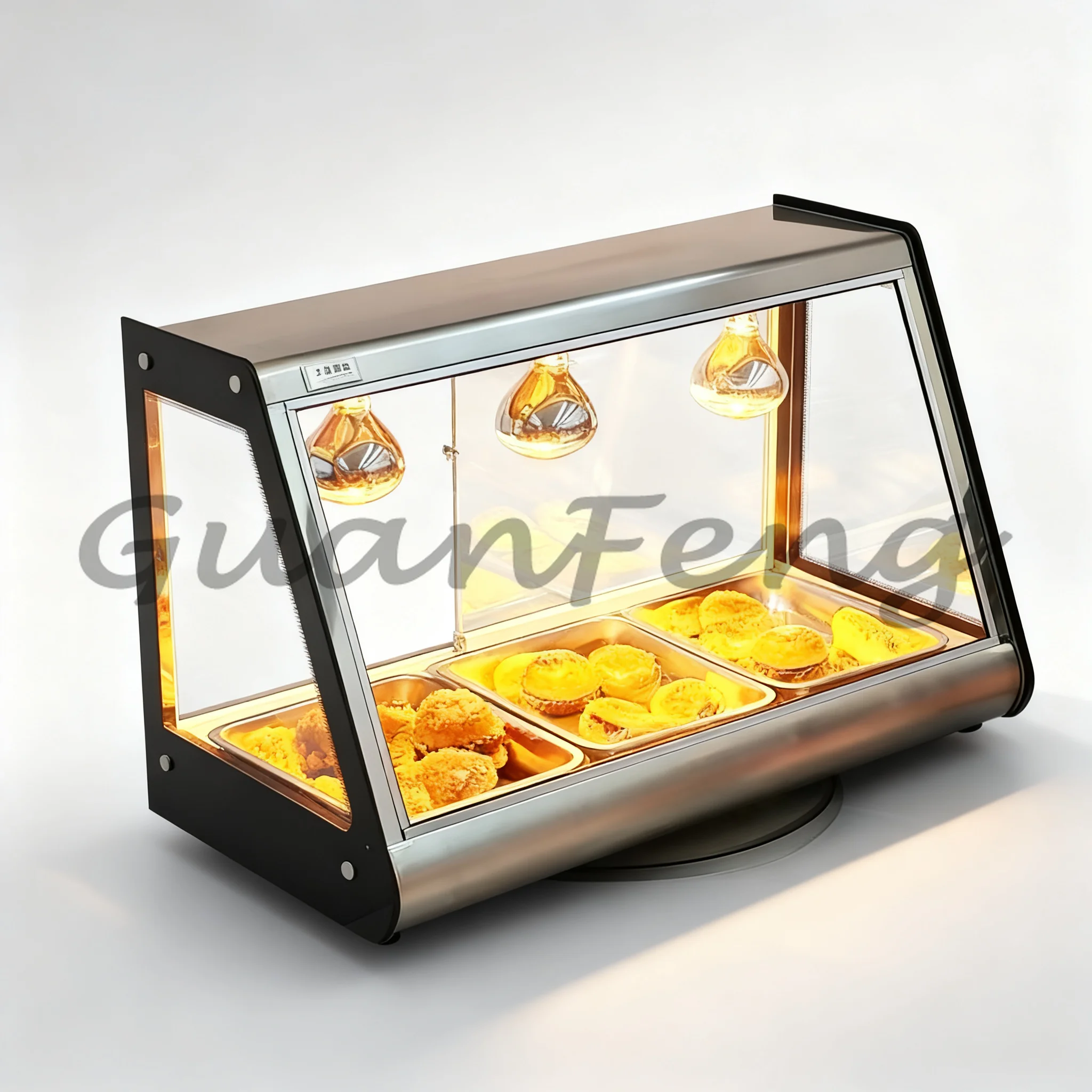 Commercial Desktop Heating Display Cabinet, Constant Temperature Food Warmer for Egg Tart Bread Fried Chicken